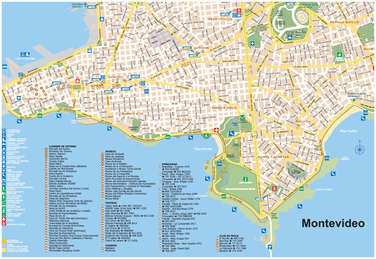 Mapa De Calles De Treinta Y Tres Uruguay